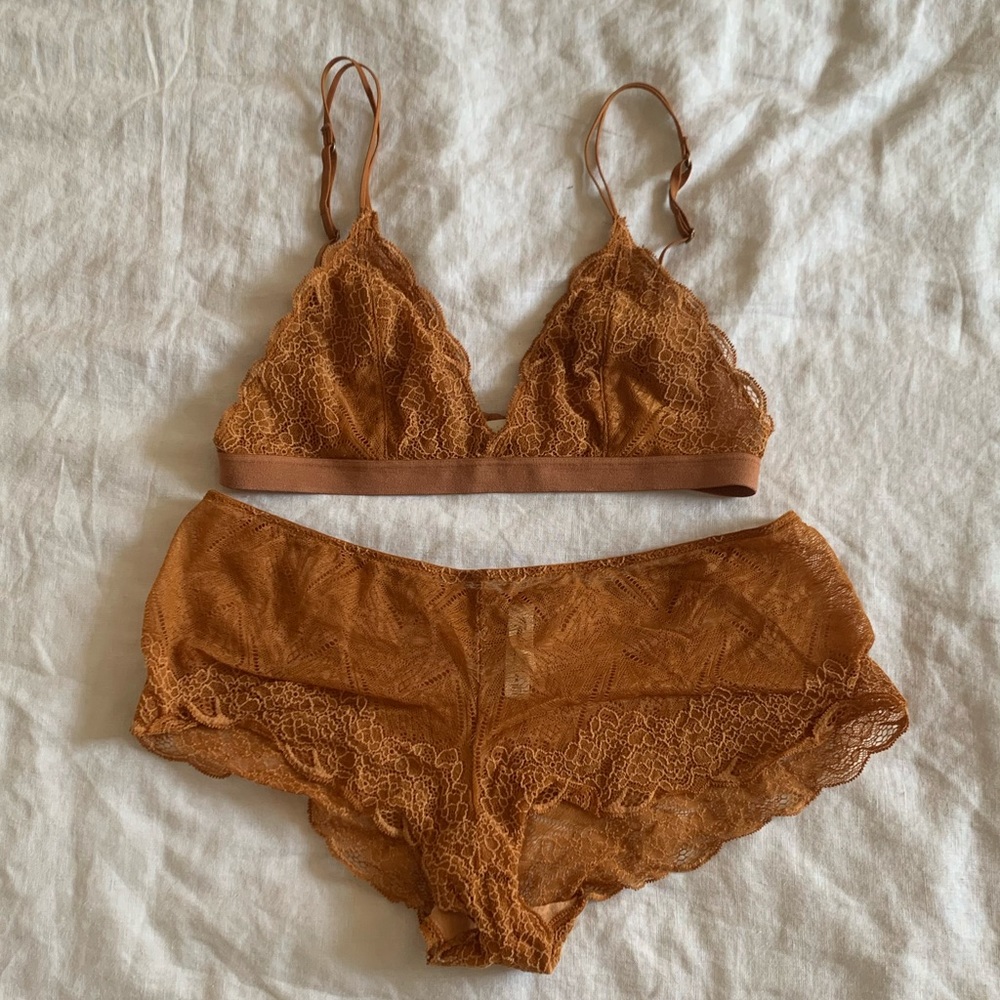 Madewell Ochre lingerie set